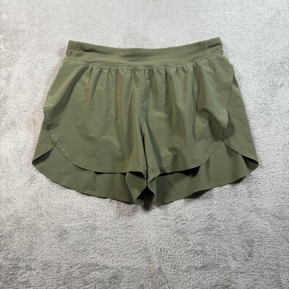 Lululemon Fast Free Split High Rise Shorts Women 6 Bay Leaf Lined Running